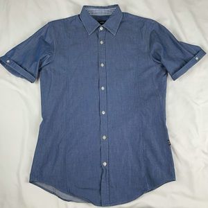EUC Hugo Boss Slim Fit Short Sleeve Button Down Sm
